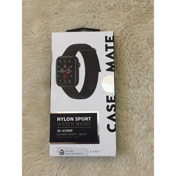 Case-Mate Nylon Sport Watch Band 38-40mm - Black - Picture 1 of 1